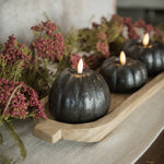 4" Black 3D Flame Pumpkin Candle