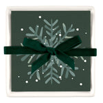 Ceramic Napkin Tray + Napkins - Snowflake