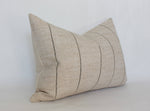 12x20 Beige with Black Stripe Pillow Cover