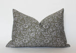 20x20 Olive Floral Designer Pillow Cover