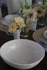 Beaded Serving Bowl - White