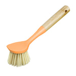 Bamboo Dish Brush w/Scraper: Gray