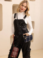 Kendall Plaid Wristlet w/ Twist Lock -  Navy