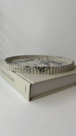 Joma Concrete Fluted Tray - Black Fusion Marble