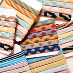 Striped Hair Ties S/6