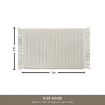 2'x3' Beige & Ivory Reversible Stripe Rug
