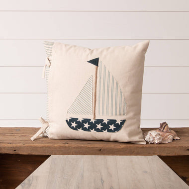18x18 Pillow With Slip – Sail Boat