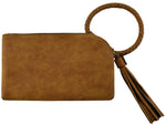 Cheyenne Straw Wristlet With Tassel - Tan