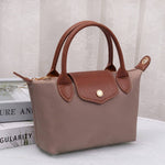 Britney Nylon Double Handle Crossbody Bag - Taupe
