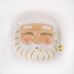 Santa with White Hat Dessert Plate