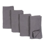 100% Stone Washed Linen Napkins - Set Of 4