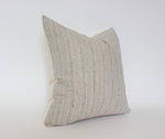 18x18 Neutral Beige Striped Pillow Cover