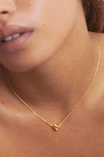 18K Bubble Heart Necklace - Gold