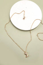 Personalized Balloon Initial Necklace: Gold