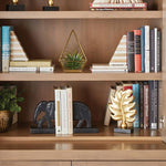 Marble & Wood Bookend Set