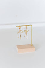 Daisy Gold Bow Hoop Earrings