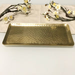 Gold Hammered Rectangular Tray