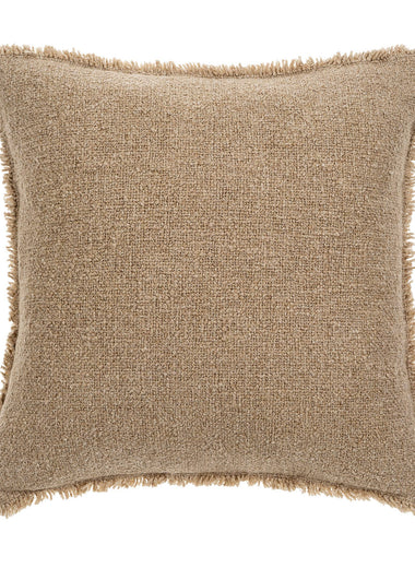 20x20 Fringed Boucle Pillow - Warm Sand