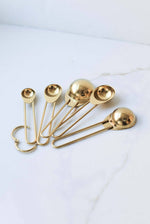 Gold Stainless Steel Measuring Spoon Set
