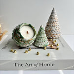 Christmas Tree Candle Pot -Forest, Gold & Silver