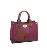 Cameran 3-in-1 Boxy Crossbody Bag & Satchel - Burgundy