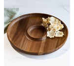 Round Acacia Wood Serving Tray