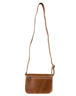 Genuine Leather Crossbody: Light Brown