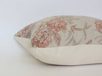 12x20 Tan Floral Lumbar Pillow Cover