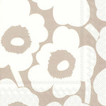 Linen & Cream Floral Cocktail Napkins