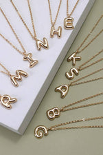 Personalized Balloon Initial Necklace: Gold