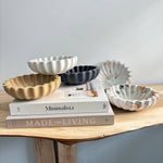 Kyma Ripple Bowl - Off White, Gold & Silver