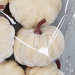 Mini Velvet Pumpkin Bag of 6 - Beige
