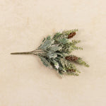 12" Frosted Holly with Pinecones Pick