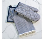 Blue Stripe Kitchen Textile Set