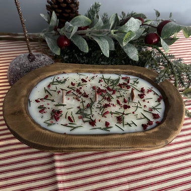Christmas Dough Bowl Soy Candle - Orange Cranberry Spice