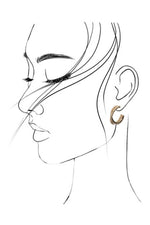 Interwine Pearl Ball Crossover Earrings - Gold