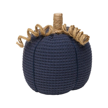 Small Navy Waffle Pumpkin