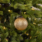3" Champagne Ribbed Ornament