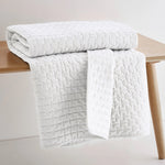 Velvet Stitch Quilted Throw - Off-White - 50 x 60"