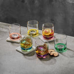 Hue Colored Whiskey Tumbler Glass