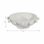 White Iron Hobnail Bowl