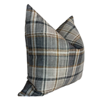 22x22 Ash Plaid Pillow Cover