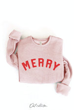 Merry Graphic Sweatshirt - Rose