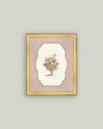 9x11 Vase of Flowers Framed Antique Art