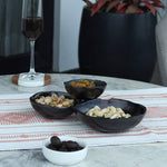 Black 3-Bowl Cluster Tray