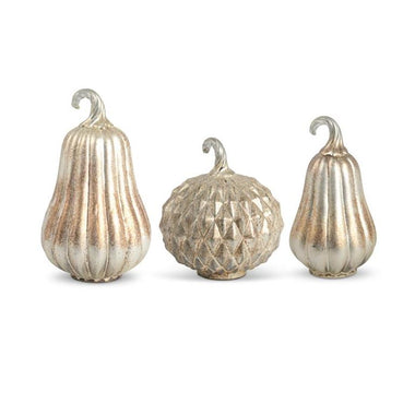 Matte Antiqued Gold Mercury Glass Gourd