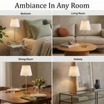 Diamond Stem Scalloped LED Lamp