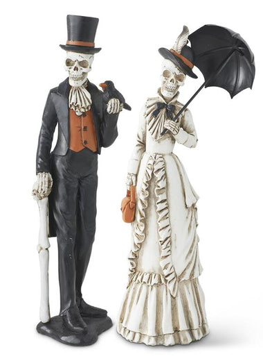 13" Resin Victorian Skeleton
