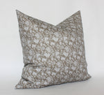 22x22 Olive Meridan Floral Pillow Cover