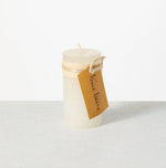 2x4 White Timber Pillar Candle